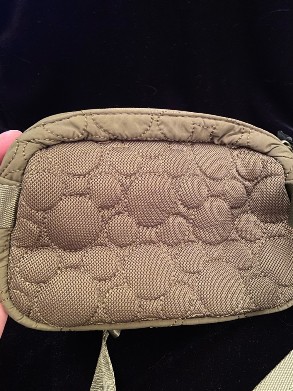 Walt Disney World Park Olive Green Quilted Mickey Belt Bag - Picture 4 of 8